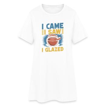 Gifts For Pottery Makers Came Saw Glazed Pottery - Frauen T-Shirt-Kleid - Weiß - Vorne