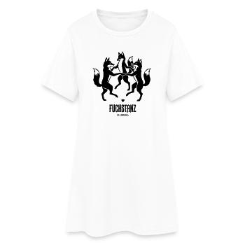 "Fuchstanz - Feldberg" - Frauen T-Shirt-Kleid - Weiß - Vorne