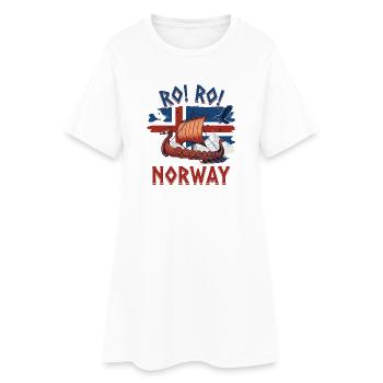 Voilier Vikingrausch Norvège - Robe T-shirt Femme - blanc - Devant