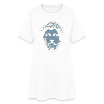 Marcus-Aurelius-Porträt - Frauen T-Shirt-Kleid - Weiß - Vorne