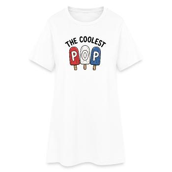 Grand-père drôle, le papa le plus cool - Robe T-shirt Femme - blanc - Devant