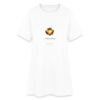 LOVE_ALWAYS_WINS_-_Love_Series - Frauen T-Shirt-Kleid - Weiß - Vorne