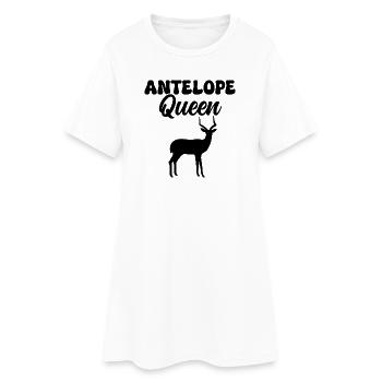Antilope Safari Wildtiere - Frauen T-Shirt-Kleid - Weiß - Vorne
