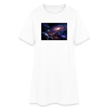 Voie Lactée - Robe T-shirt Femme - blanc - Devant