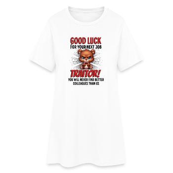 Lustiger Abschiedskollege - Frauen T-Shirt-Kleid - Weiß - Vorne