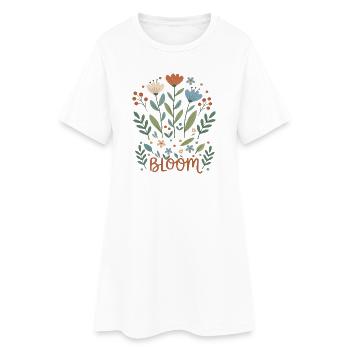 Fleur Fleur Magique Florale - Robe T-shirt Femme - blanc - Devant