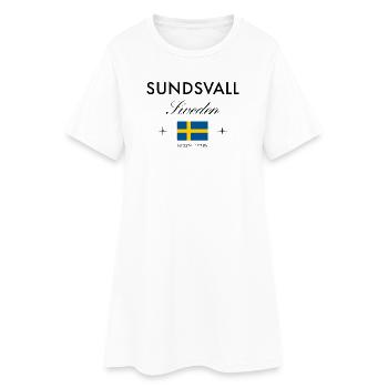 Sundsvall, Suède, coordonne le souvenir de voyage - Robe T-shirt Femme - blanc - Devant