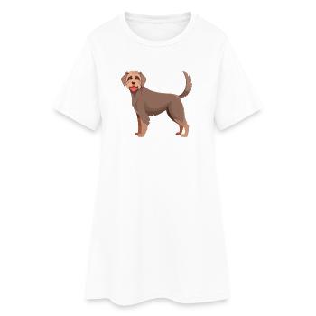 Deutsch-Drahthaar-Hund (Comic) - Frauen T-Shirt-Kleid - Weiß - Vorne
