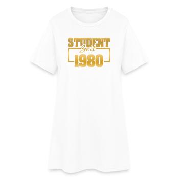Depuis 1980 - Robe T-shirt Femme - blanc - Devant