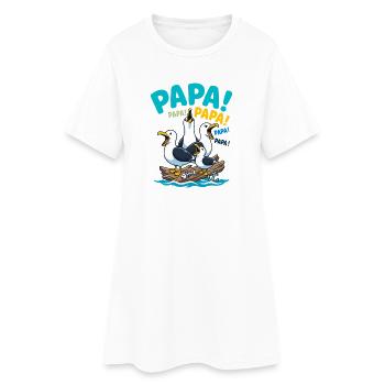 Daddy Seagulls Humor Vatertag - Frauen T-Shirt-Kleid - Weiß - Vorne