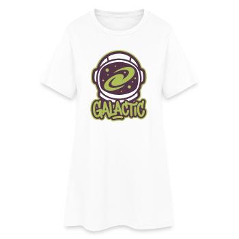 Galaxie Astronautenhelm Logo - Frauen T-Shirt-Kleid - Weiß - Vorne