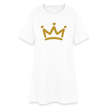 Couronne d’or pour rois - Robe T-shirt Femme - blanc - Devant