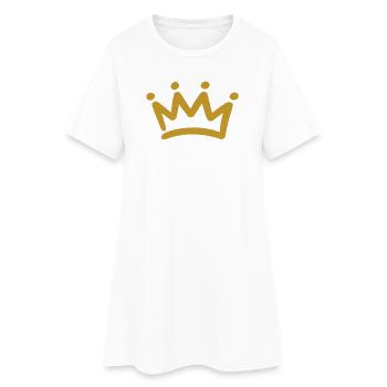 Couronne d’or - Robe T-shirt Femme - blanc - Devant
