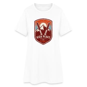 High Peaks Society – Ride Beyond Vintage Ski Badge - Frauen T-Shirt-Kleid - Weiß - Vorne