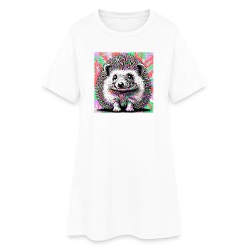 hedgehog - Women’s T-Shirt Dress - white - Front
