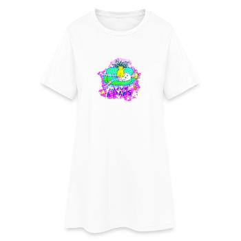 I'm taking a Paws: Cat making biscuits - Women’s T-Shirt Dress - white - Front