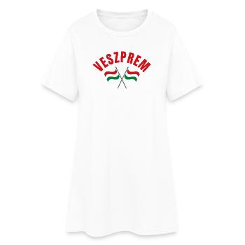 Drapeaux hongrois de Veszprem - Robe T-shirt Femme - blanc - Devant