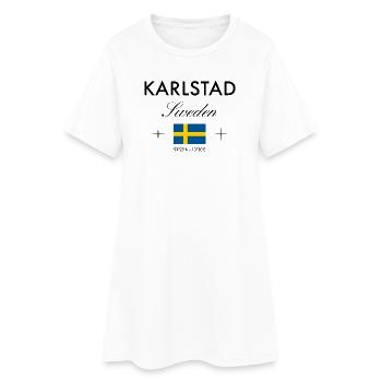 Karlstad, Suède, coordonne le souvenir de voyage - Robe T-shirt Femme - blanc - Devant