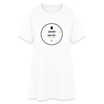 Jardin secret  - Robe T-shirt Femme - blanc - Devant