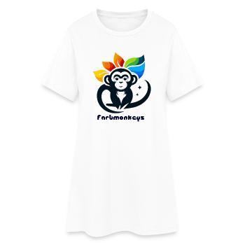 Color Monkey - Women’s T-Shirt Dress - white - Front