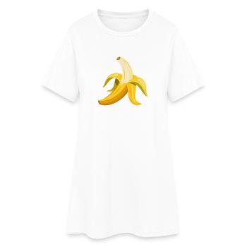 Banane pelée - Robe T-shirt Femme - blanc - Devant