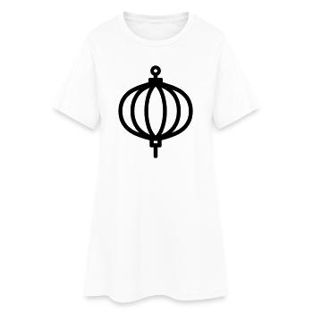 lanterne chinoise - Robe T-shirt Femme - blanc - Devant