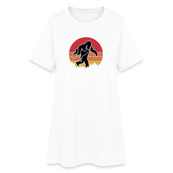 Bigfoot Antelope Vintage Humor - Women’s T-Shirt Dress - white - Front