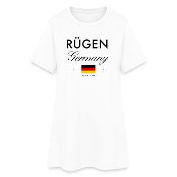 Rügen Deutschland Koordinaten Reise Souvenir - Frauen T-Shirt-Kleid - Weiß - Vorne