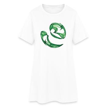 Tanz der Algen – Chaos Kunst - Frauen T-Shirt-Kleid - Weiß - Vorne