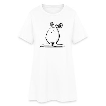 Monstre extraterrestre drôle - Robe T-shirt Femme - blanc - Devant
