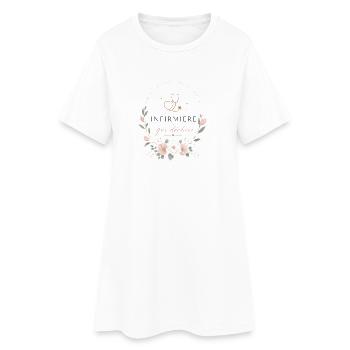 Infirmière Qui Déchire - Métier Passion - Robe T-shirt Femme - blanc - Devant