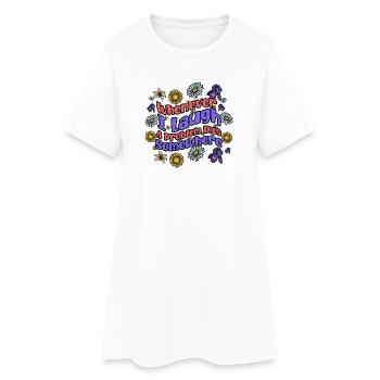 When I laugh, a problem dies - Women’s T-Shirt Dress - white - Front