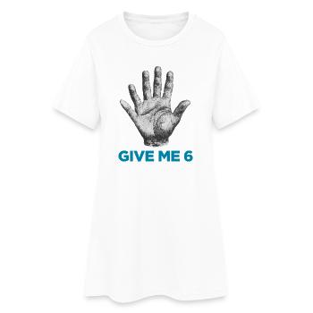 DONNE-MOI 6 - Robe T-shirt Femme - blanc - Devant