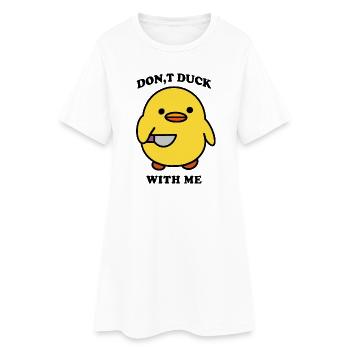 canard drôle - Robe T-shirt Femme - blanc - Devant