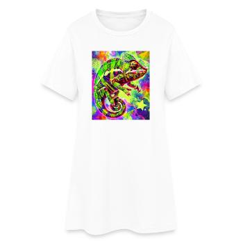chameleon - Women’s T-Shirt Dress - white - Front