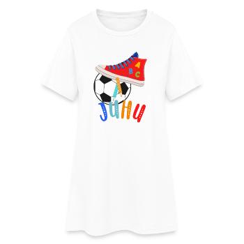 ABC shooters with a love of football - Women’s T-Shirt Dress - white - Front