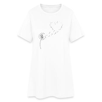 Pissenlit - Robe T-shirt Femme - blanc - Devant