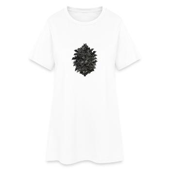 Night bat flock - Women’s T-Shirt Dress - white - Front