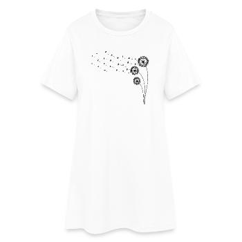 Pissenlit - Robe T-shirt Femme - blanc - Devant