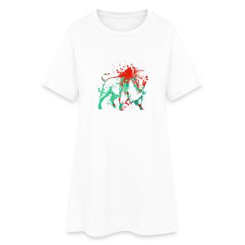 Art éclaboussuré de bison - Robe T-shirt Femme - blanc - Devant