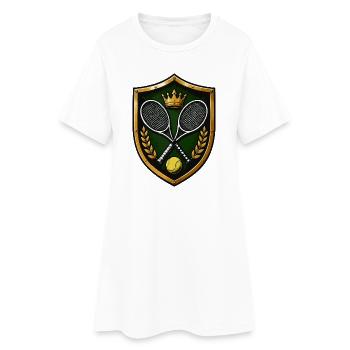 Blason de tennis - Robe T-shirt Femme - blanc - Devant