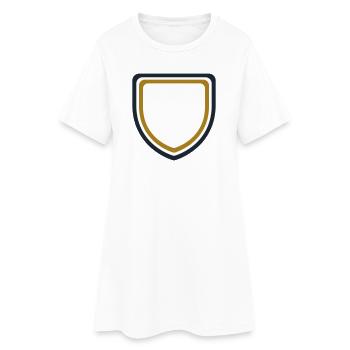 Cadre d’armoiries en or - texte personnalisé du design - Robe T-shirt Femme - blanc - Devant