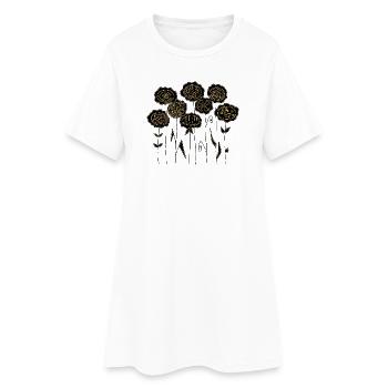 Fleur - Robe T-shirt Femme - blanc - Devant