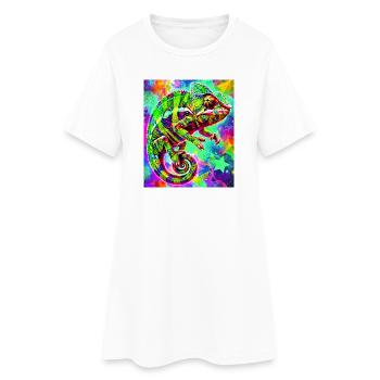 chameleon - Women’s T-Shirt Dress - white - Front