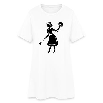 Femme de ménage - Robe T-shirt Femme - blanc - Devant