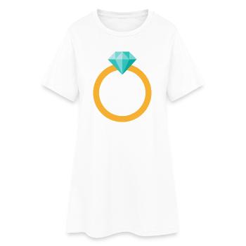 Diamond Ring - Women’s T-Shirt Dress - white - Front