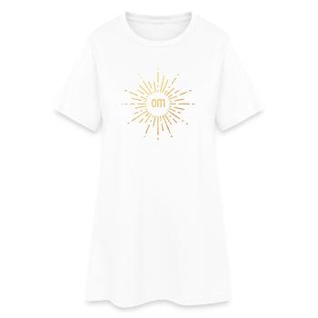 Yoga om Namaste cool Quotes Gold Sun Meditation - Women’s T-Shirt Dress - white - Front