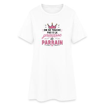Princesse de parrain - Robe T-shirt Femme - blanc - Devant