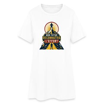 Mon futur reconnaîtra l'effort - Robe T-shirt Femme - blanc - Devant