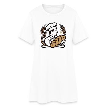 Baecker Hefezopf Logo - Robe T-shirt Femme - blanc - Devant